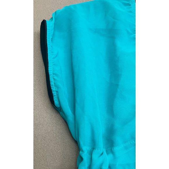 Becca by Rebecca Virtue Cover Up Dress Turquoise Black Metal Heart Floral XS - S - Picture 6 of 8